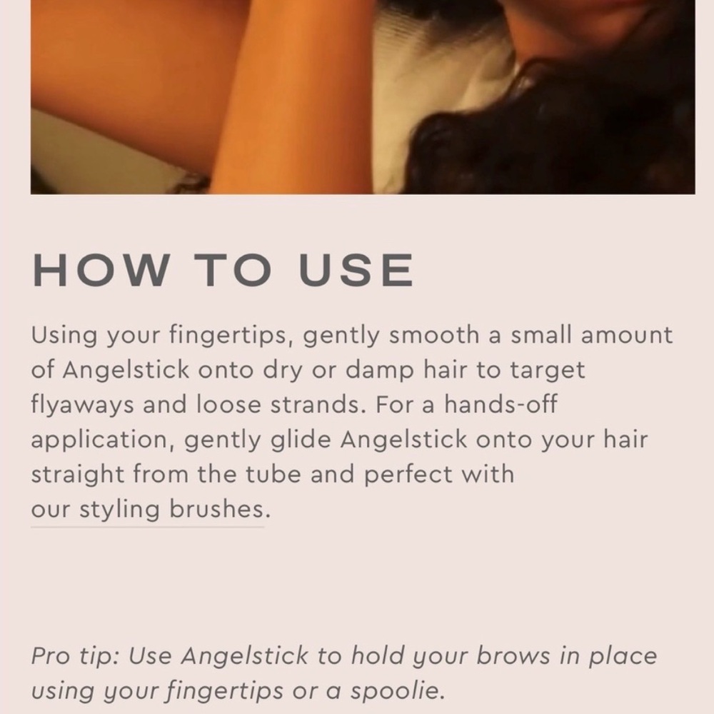 Emi Jay Angelstick Hair Style Smoothing Balm White NEW Tames Flyaways Frizz NEW - Picture 3 of 15